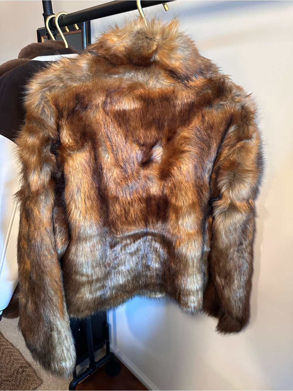 NEW WITH Tags - Khy Lux Faux Fur Jacket - Cedar Color - Picture 8 of 11